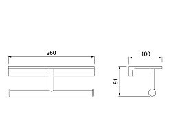 Timo Бумагодержатель с полкой для телефона Selene 10045/00 хром – фотография-2
